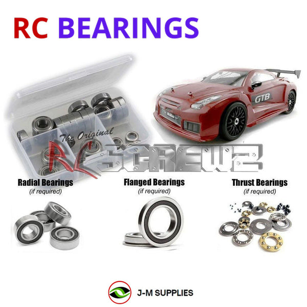 J-M SUPPLIES RC Parts Store - RCScrewZ Rubber Shielded Bearing Kit ofn089r for Ofna/Hobao GTB-e 1/8th Onroad RC Car | SET