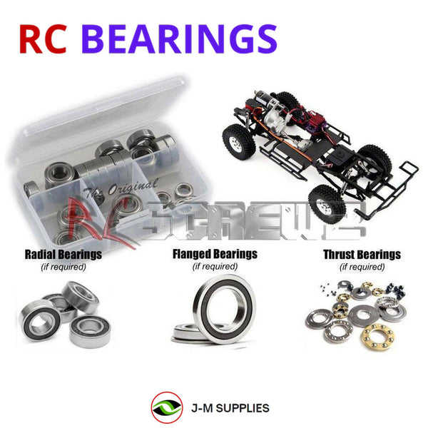 Representative image of an RCScrewZ rubber-sealed bearing kit for RC4WD Trail Finder 2 1/10 Electric 4WD Trail Truck; exact bearing sizes and quantities vary by RC model.