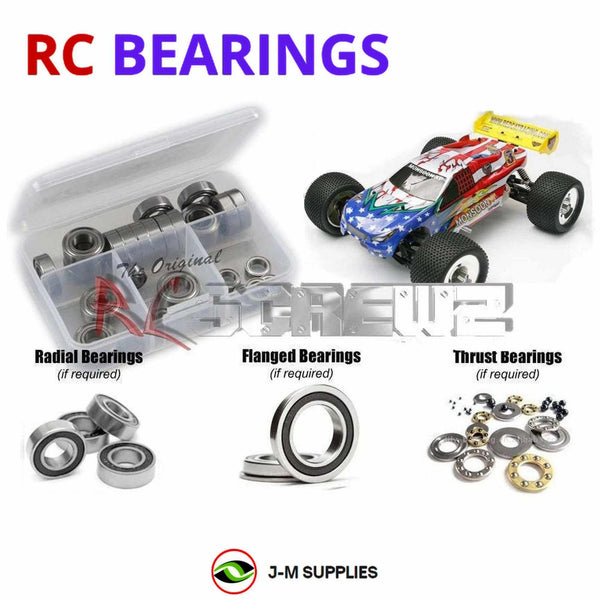J-M SUPPLIES RC Parts Store - RCScrewZ Rubber Shielded Bearing Kit rcr003r for Redcat Racing Monsoon / Monsoon XP 1/8 Nitro 4WD Truggy (MONSOONXP-94085-BY, MONSOONXP-94085-RWB, MONSOONXP-94085-RY) | SET