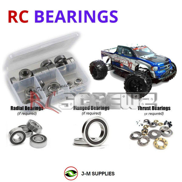 J-M SUPPLIES RC Parts Store - RCScrewZ Rubber Shielded Bearing Kit rcr014r for RedCat Racing 1/5 Rampage XT Monster Truck | SET