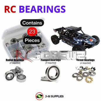 J-M SUPPLIES RC Parts Store - RCScrewZ Rubber Shielded Bearing Kit rcr016r for Redcat Racing Rampage Chimera Sand Rail 1/5 Gas 4WD Sand Rail Desert Truck (RER05261) | SET