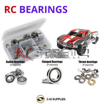 J-M SUPPLIES RC Parts Store - RCScrewZ Rubber Shielded Bearing Kit rcr045r for Redcat Racing Blackout SC RTR / Blackout SC Pro 1/10 Electric Brushed and Brushless Pro 4WD Short Course Truck (RER07115, RER07119) | SET