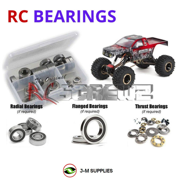 J-M SUPPLIES RC Parts Store - RCScrewZ Rubber Shielded Bearing Kit rcr049r for RedCat Racing Everest-10 1/10 4WD Electric Rock Crawler / Crawler Truck | SET