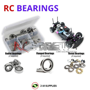 J-M SUPPLIES RC Parts Store - RCScrewZ Rubber Shielded Bearing Kit rcr056r for Redcat Racing Lightning STR / Lightning STK 1/10 Nitro Electric Brushed 4WD On-Road Sedan Stock Car (RERLIGHTNINGSTR-GW, LIGHTNING-STK-RED) | SET