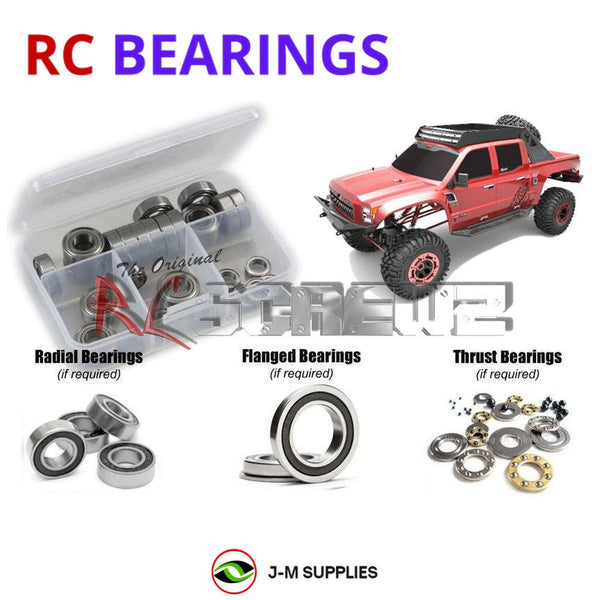 J-M SUPPLIES RC Parts Store - RCScrewZ Rubber Shielded Bearing Kit rcr063r for Redcat Racing Clawback 1/5 Electric Brushed 4WD 4WS Rock Crawler (RERCLAWBACK-CRAWLER-GUN, RERCLAWBACK-CRAWLER-RED) | SET