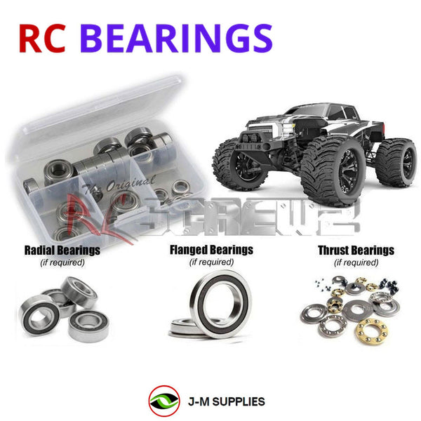J-M SUPPLIES RC Parts Store - RCScrewZ Rubber Shielded Bearing Kit rer068r for Redcat Racing Dukono / Dukono Pro 1/10 Electric Brushed and Brushless Pro 4WD Monster Truck (RER10674, RER10676) | SET