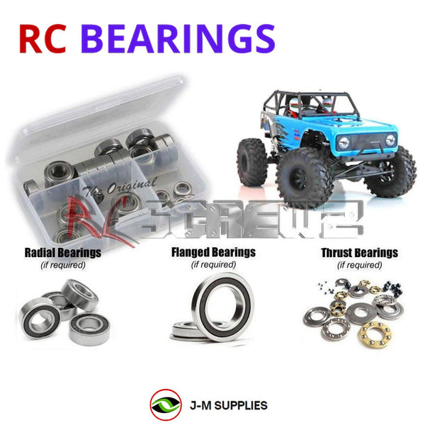 J-M SUPPLIES RC Parts Store - RCScrewZ Rubber Shielded Bearing Kit rer069r for Redcat Racing Wendigo 1/10 Electric Brushless 4WD Rock Racer Crawler Rock Racer (RER12890) | SET