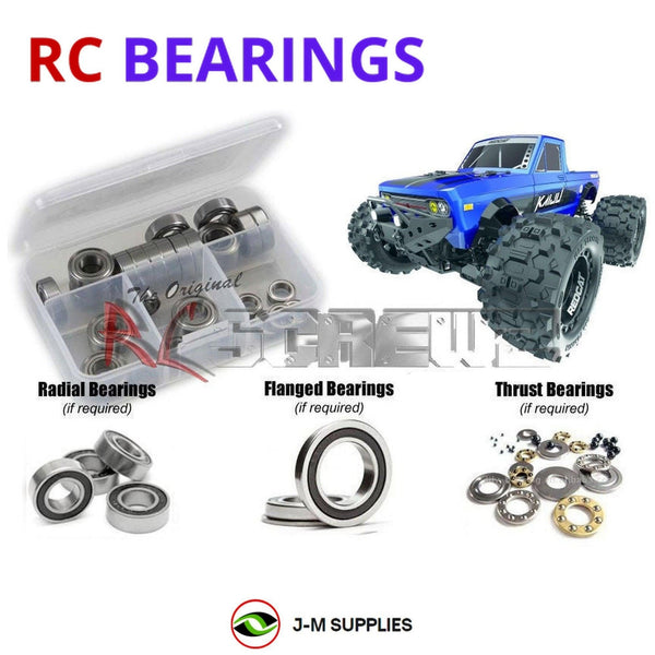 J-M SUPPLIES RC Parts Store - RCScrewZ Rubber Shielded Bearing Kit rer070r for Redcat Racing Kaiju 1/8 Electric Brushless 6S 4WD Monster Truck (RER12376) | SET