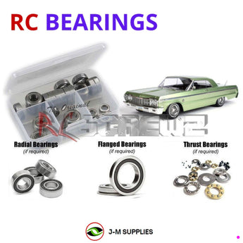 J-M SUPPLIES RC Parts Store - RCScrewZ Rubber Shielded Bearing Kit rer076r for Redcat Racing SixtyFour 1964 Chevrolet Impala Lowrider 1/10 Electric Brushed RWD 2WD Hopping Lowrider (RER32894, RER32895) | SET
