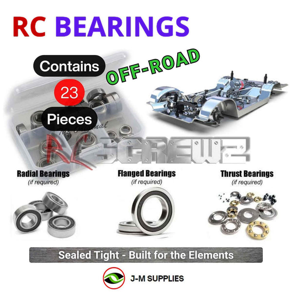 J-M SUPPLIES RC Parts Store - RCScrewZ Rubber Shielded Bearing Kit rer083r for Redcat Racing LRH285 Chrome / Gold Designer Show Kit 1/10 Brushed 2WD Lowrider Chassis (RER17055) | SET