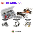 Representative image of an RCScrewZ rubber-sealed bearing kit for Serpent Cobra-E 2.1 Buggy SER600016; exact bearing sizes and quantities vary by RC model.