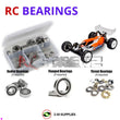 Representative image of an RCScrewZ rubber-sealed bearing kit for Serpent SRX2 Gen3 2WD Buggy (#500013); exact bearing sizes and quantities vary by RC model.