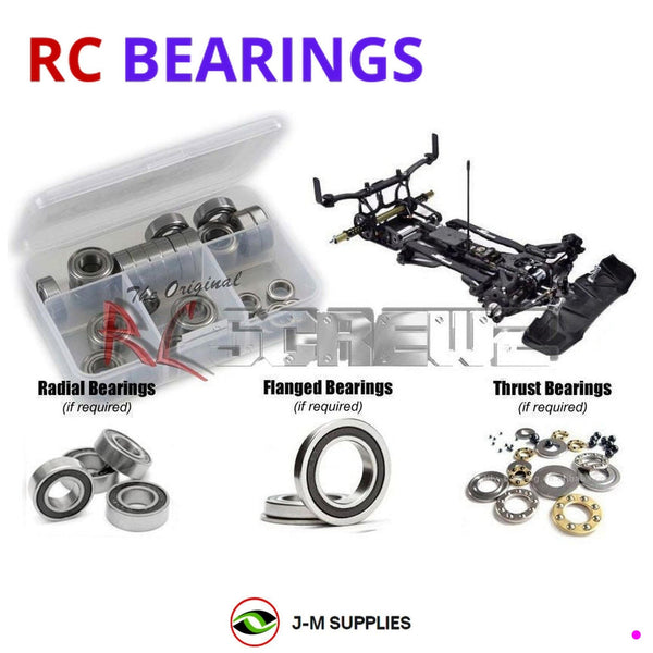 Representative image of an RCScrewZ rubber-sealed bearing kit for Serpent Taipan 988e Pan Car 1/8 EP (SER905001); exact bearing sizes and quantities vary by RC model.