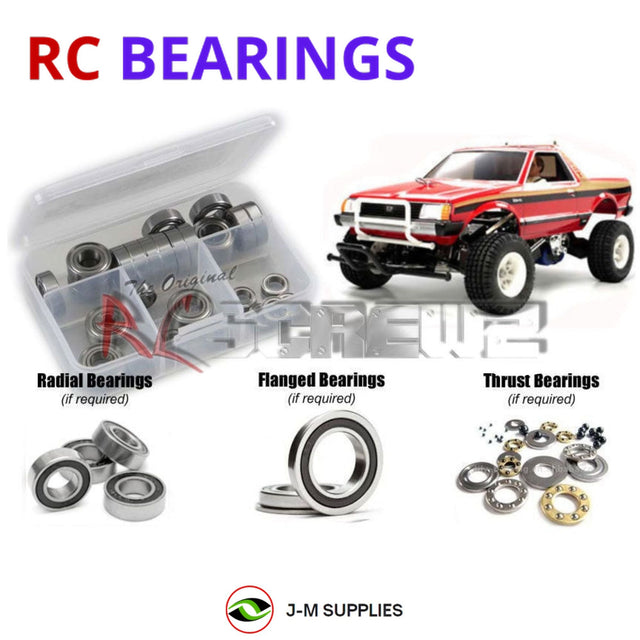 RCScrewZ Rubber Shielded Bearing Kit tam023r for Tamiya Subaru Brat 1/10 Electric 2WD Off-Road Pickup Truck ORV Chassis (#58038) | SET
