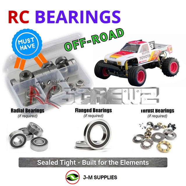 RCScrewZ Rubber Shielded Bearing Kit tam027r for Tamiya Toyota Hi-Lux Monster Racer 1/10 Electric 4WD Monster Truck (#58086) | SET