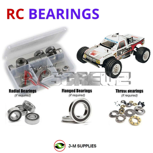 RCScrewZ Rubber Shielded Bearing Kit tam032r for Tamiya Stadium Blitzer 1/10 Electric 2WD Off-Road Stadium Truck (#58106) | SET