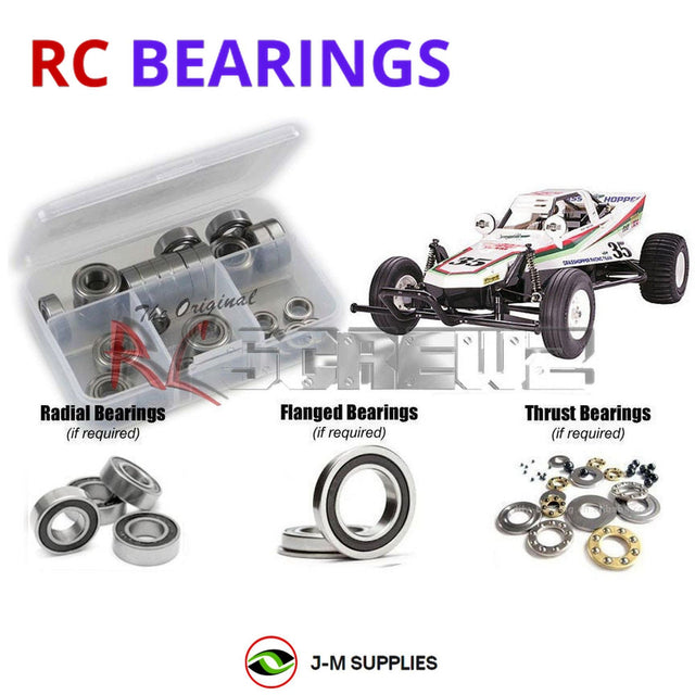 RCScrewZ Rubber Shielded Bearing Kit tam074r for Tamiya Grasshopper Black Edition 1/10 Electric 2WD Off-Road Buggy (#46704, #47522) | SET
