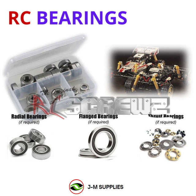 RCScrewZ Rubber Shielded Bearing Kit tam081r for Tamiya Super Shot 1/10 Electric 4WD Off-Road Racing Buggy (#58054) | SET