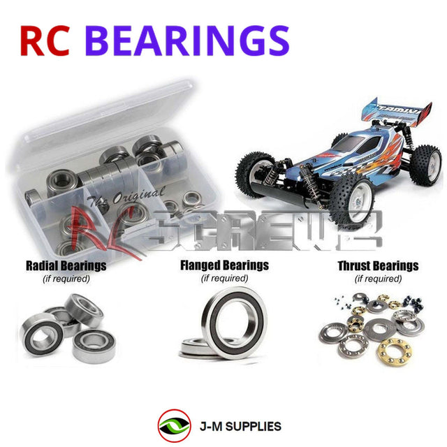 RCScrewZ Rubber Shielded Bearing Kit tam085r for Tamiya Rising Storm 1/10 Electric 4WD Off-Road Buggy DF-02 Chassis (#58334) | SET