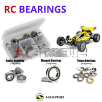 Representative image of an RCScrewZ rubber-sealed bearing kit for Tamiya Sand Viper 1/10 Electric 2WD Off-Road Buggy (58374); exact bearing sizes and quantities vary by RC model.