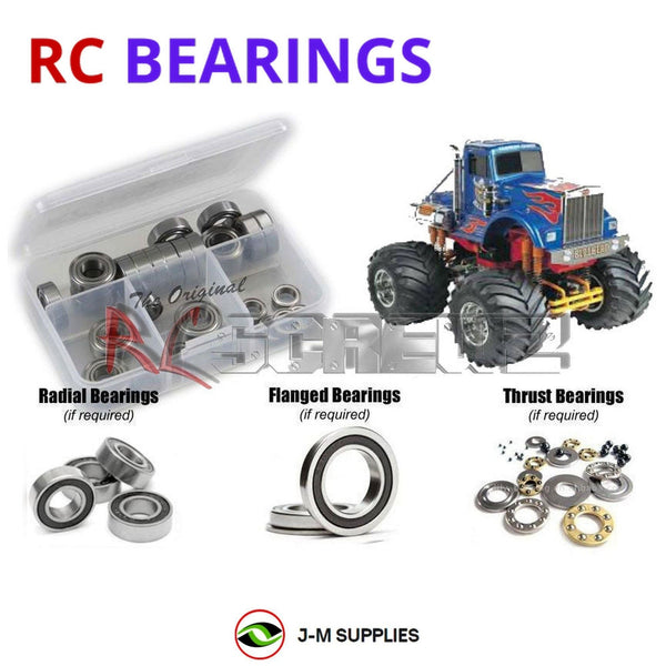 J-M SUPPLIES RC Parts Store - RCScrewZ Rubber Shielded Bearing Kit tam101r for Tamiya Bullhead 1/10 Electric 4WD Monster Truck (#58089) | PRO