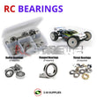 J-M SUPPLIES - RCScrewZ Rubber Shielded Bearing Kit tam119r for Tamiya TRF801XT #49497 RC Car | UPG - 