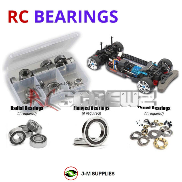 RCScrewZ Rubber Shielded Bearing Kit tam134r for Tamiya TT-01R Type-E 1/10 Electric 4WD On-Road Touring Car Chassis Kit (#58450) | SET