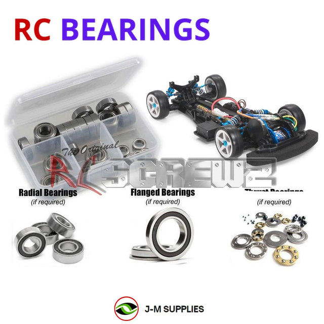 RCScrewZ Rubber Shielded Bearing Kit tam136r for Tamiya FF-03R 1/10 Electric 2WD Front-Wheel Drive Touring Car Chassis Kit (#84288) | SET