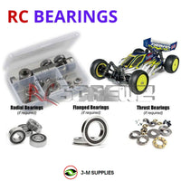 Representative image of an RCScrewZ rubber-sealed bearing kit for Tamiya DB02 Leonis 1/10 Electric 4WD Buggy (58507); exact bearing sizes and quantities vary by RC model.