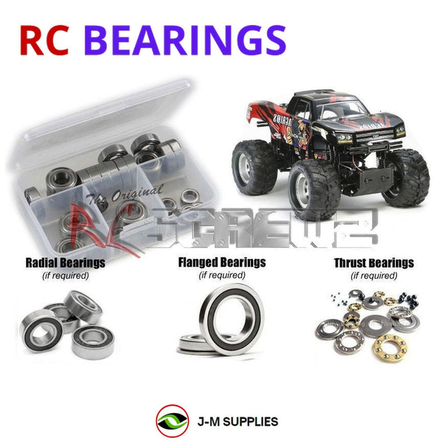RCScrewZ Rubber Shielded Bearing Kit tam153r for Tamiya TXT-2 Agrios 1/10 Electric 4WD Monster Truck (#58549) | SET