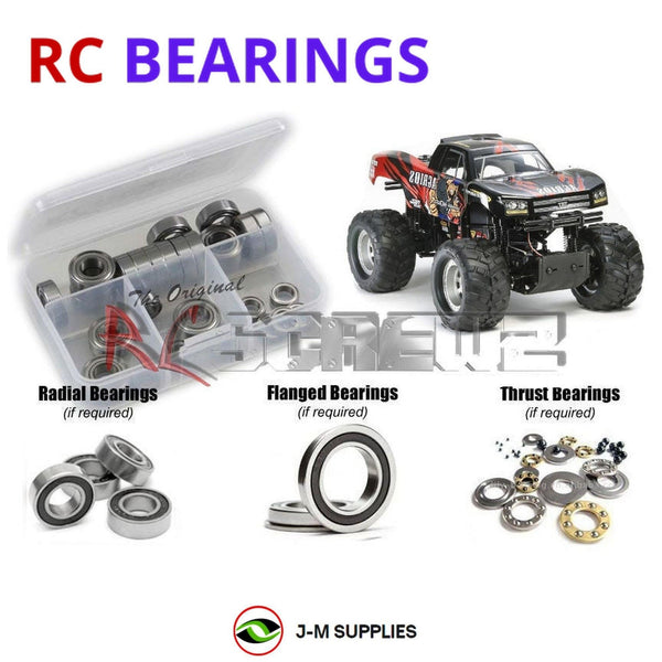J-M SUPPLIES RC Parts Store - RCScrewZ Rubber Shielded Bearing Kit tam153r for Tamiya TXT-2 Agrios 1/10 Electric 4WD Monster Truck (#58549) | UPG