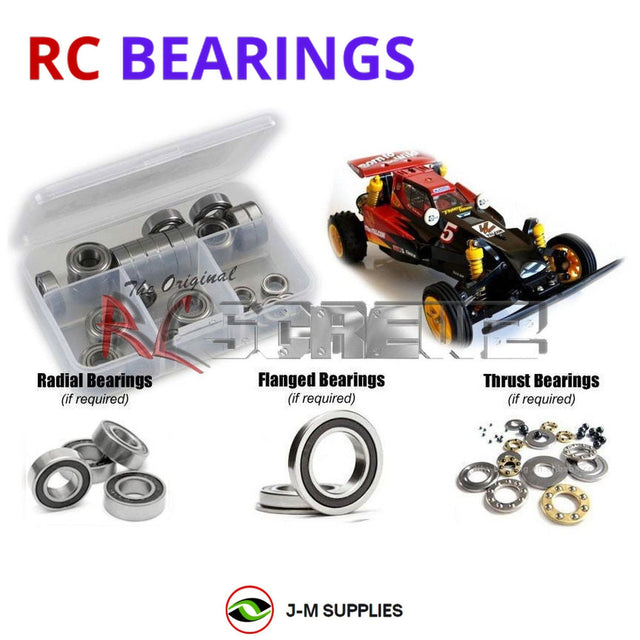 RCScrewZ Rubber Shielded Bearing Kit tam157r for Tamiya Falcon 1/10 Electric 2WD Off-Road Racing Buggy (#58056) | SET