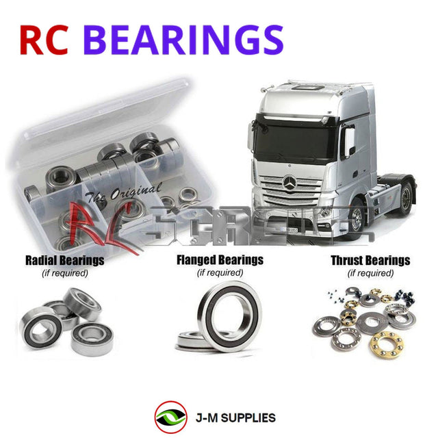 RCScrewZ Rubber Shielded Bearing Kit tam173r for Tamiya Mercedes-Benz Actros 1851 GigaSpace 1/14 Electric 4x2 Semi Tractor Truck (#56335) | SET