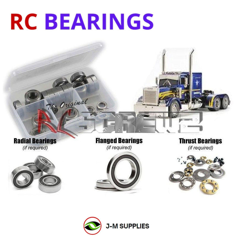 J-M SUPPLIES - RCScrewZ Rubber Shielded Bearing Kit tam174r for Tamiya Grand Hauler 1/14 (#56344) Semi-Truck | SET - 