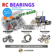J-M SUPPLIES - RCScrewZ Rubber Shielded Bearing Kit tam174r for Tamiya Grand Hauler 1/14 (#56344) Semi-Truck | PRO - 