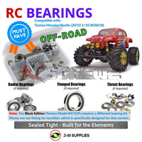 Representative image of an RCScrewZ rubber-sealed bearing kit for Tamiya Monster Beetle 2015 1/10 2WD Monster Truck (58618); exact bearing sizes and quantities vary by RC model.