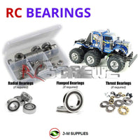 Representative image of an RCScrewZ rubber-sealed bearing kit for Tamiya Konghead G6-01 1/18 Electric 6WD Truck (58646); exact bearing sizes and quantities vary by RC model.