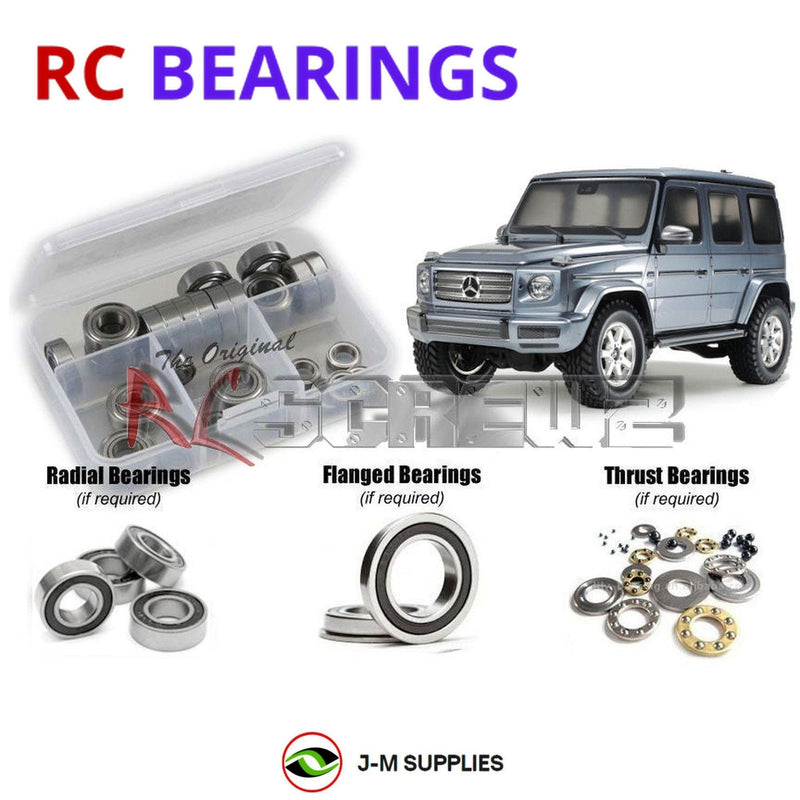 J-M SUPPLIES - RCScrewZ Rubber Shielded Bearing Kit tam220r for Tamiya CC02 Chassis/G500 #58675 RC Car | PRO - tam220r