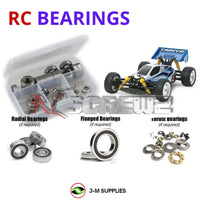 Representative image of an RCScrewZ rubber-sealed bearing kit for Tamiya TT-02B 1/10 Electric 4WD Buggy (57987); exact bearing sizes and quantities vary by RC model.
