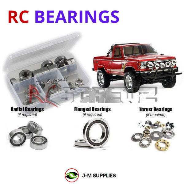 Representative image of an RCScrewZ rubber-sealed bearing kit for Tamiya Landfreeder CC-01 1/10 Electric 4WD Truck (58579); exact bearing sizes and quantities vary by RC model.