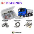 Representative image of an RCScrewZ rubber-sealed bearing kit for Tamiya Arocs 4151 8x4 1/14 Electric Truck (56366); exact bearing sizes and quantities vary by RC model.