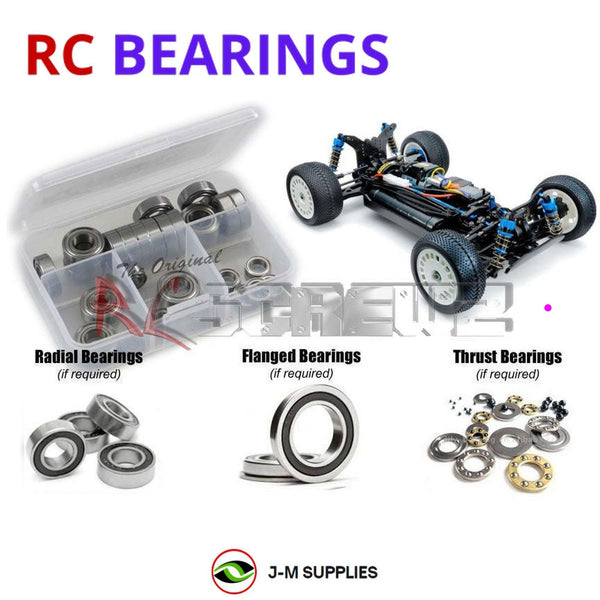 J-M SUPPLIES - RCScrewZ Rubber Shielded Bearing Kit tam256r for Tamiya TT-02BR 1/10th #58717 RC Car | PRO - 