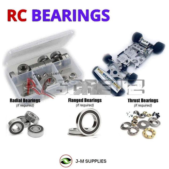 Representative image of an RCScrewZ rubber-sealed bearing kit for Tamiya Ferrari 312T3 1/10 Electric 2WD F1 Car (58011); exact bearing sizes and quantities vary by RC model.