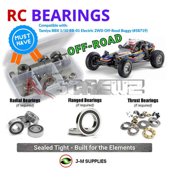 J-M SUPPLIES RC Parts Store - RCScrewZ Rubber Shielded Bearing Kit tam264r for Tamiya BBX BB-01 1/10 Electric 2WD Off-Road Racing Buggy (#58719) | UPG