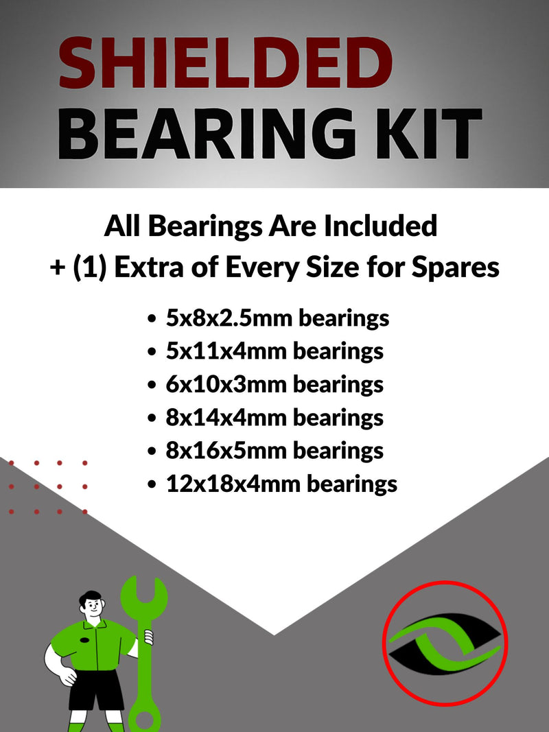 Upgrade Your RC Car with Rubber Shielded Bearings for Tekno EB48 1/8 4WD Buggy | tek001r - High Performance Upgrade | Durable & Reliable - by J-M SUPPLIES