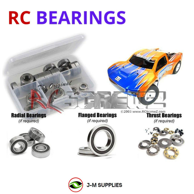 RCScrewZ Rubber Shielded Bearing Kit tek002r for Tekno RC SCT410 1/10 Electric 4WD Competition Short Course Truck (#TKR5500) | SET