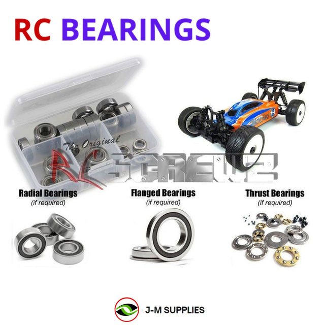 RCScrewZ Rubber Shielded Bearing Kit tek006r for Tekno RC EB48.2 1/8 Electric 4WD Competition Buggy (#TKR5002) | SET