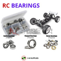 Representative image of an RCScrewZ rubber-sealed bearing kit for Tekno ET48.3 1/8 Electric 4WD Truggy (TKR5602); exact bearing sizes and quantities vary by RC model.