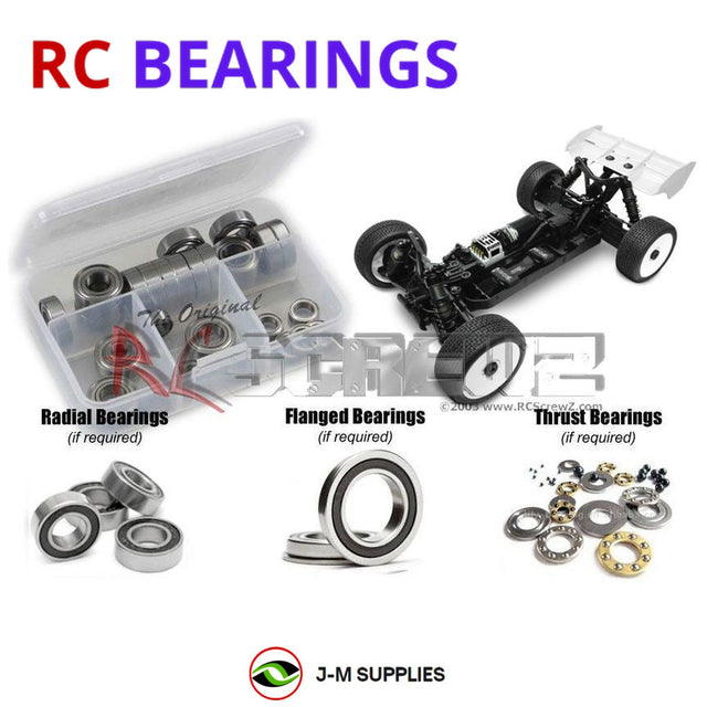 RCScrewZ Rubber Shielded Bearing Kit tek012r for Tekno RC EB48.3 1/8 Electric 4WD Competition Buggy (#TKR5005) | SET