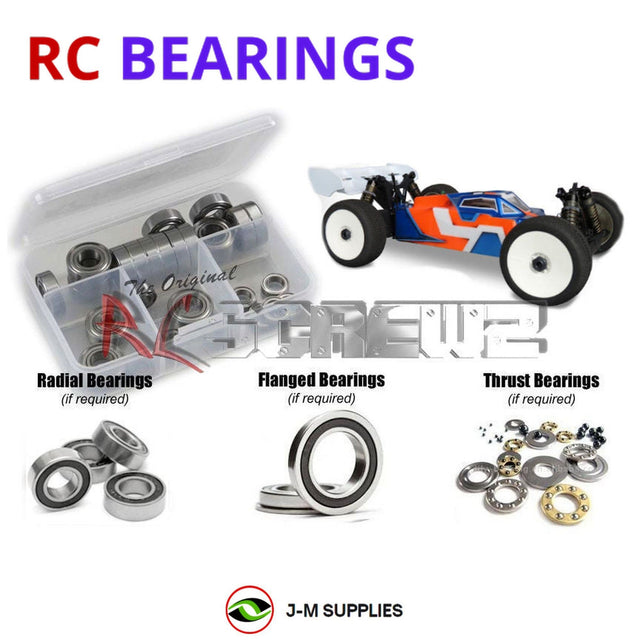 RCScrewZ Rubber Shielded Bearing Kit tek015r for Tekno RC EB48.4 1/8 Electric 4WD Competition Buggy (#TKR8000) | SET